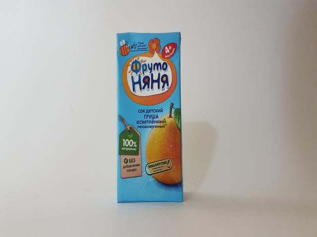 фрутоняня нектар (сок) 200мл. груша осветл. б/сах. 4+мес.