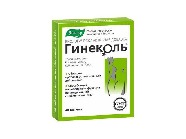 гинеколь 240мг. №40 таб. п/о /эвалар/