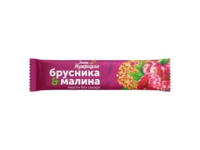 доктор нутришин батончик мюсли бруснично-малиновый б/сах. 30г.