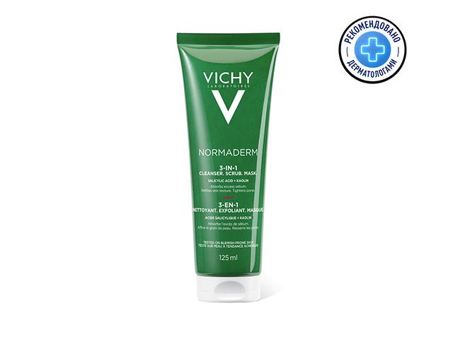 виши нормадерм три-актив 3в1 гель/скраб/маска 125мл. [vichy]