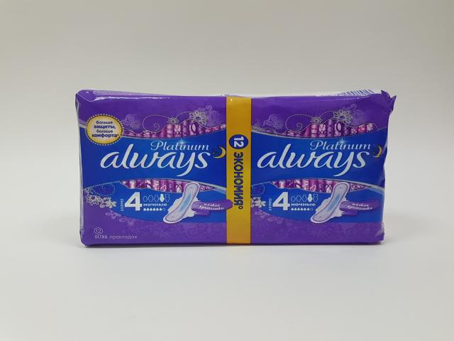 олвэйз прокладки платинум ультра найт №12 [always]
