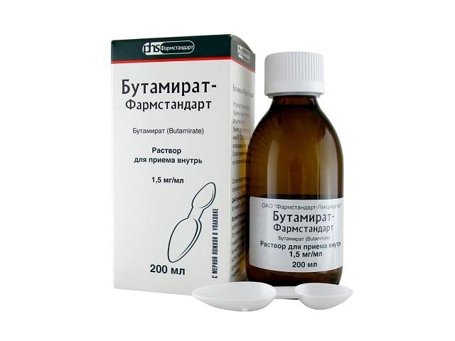 бутамират-фармстандарт р-р 1,5мг/мл фл. 200мл