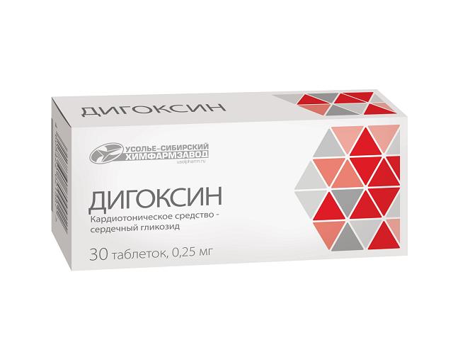 дигоксин 250мкг. №30 таб. /усолье-сибирское/