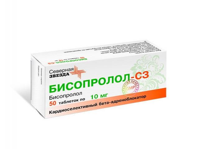 бисопролол-сз 10мг. №50 таб. п/о /северная звезда/