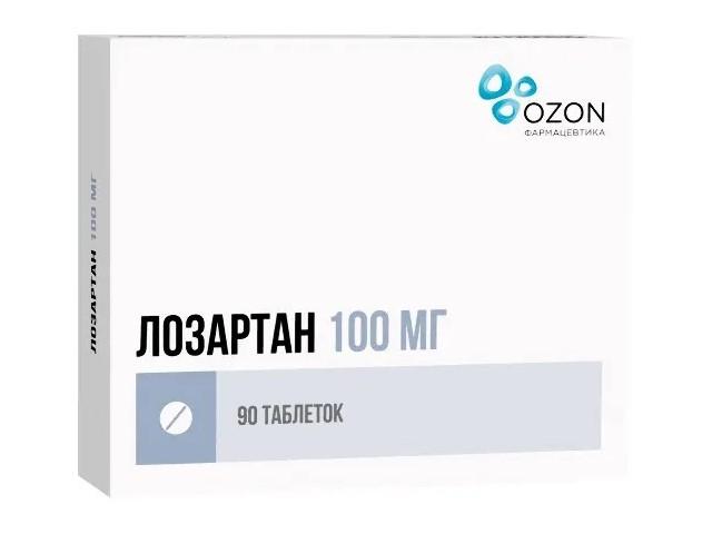 лозартан 100мг. №90 таб. п/п/о /озон/