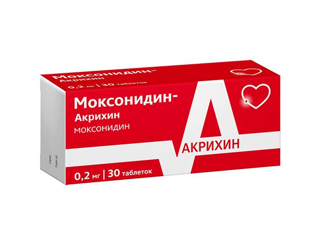 моксонидин-акрихин 0,2мг. №30 таб.п/п/о 0534