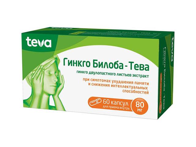 гинкго билоба-тева 0,08 n60 капс