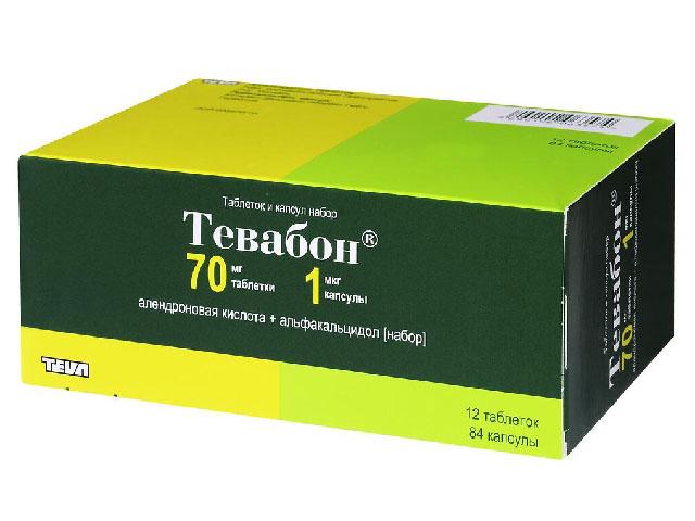 тевабон набор 70мг. №12 таб.+1мкг. №84 капс.