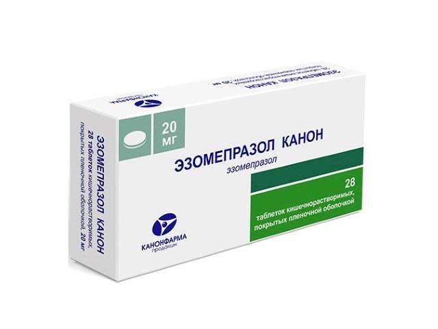 эзомепразол канон 20мг. №28 таб. п/о /канонфарма/ 3364
