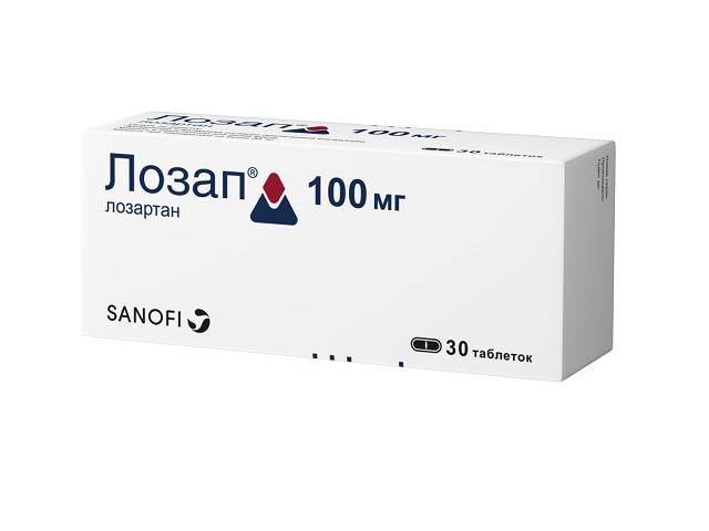 лозап 100мг. №30 таб. п/о 0694