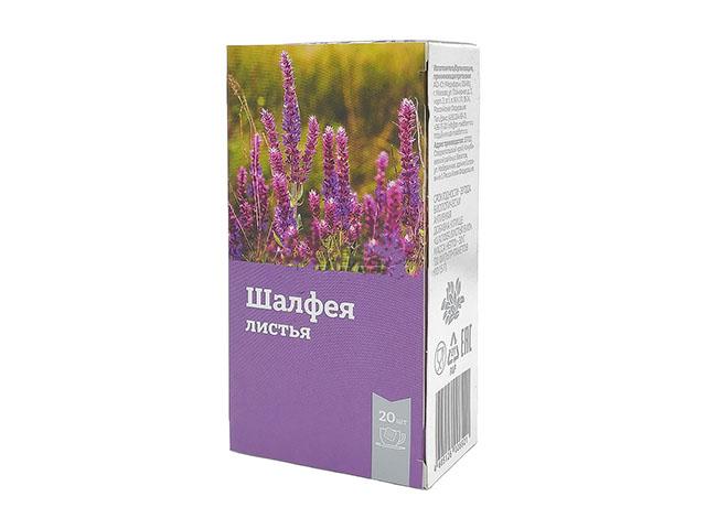 шалфей листья ф/п по 1,5 г №20 стм/ст-медифарм/