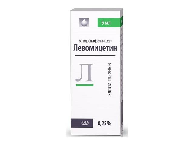 левомицетин 0,25% 5мл. гл.капли фл./кап. /лекко/ 1442