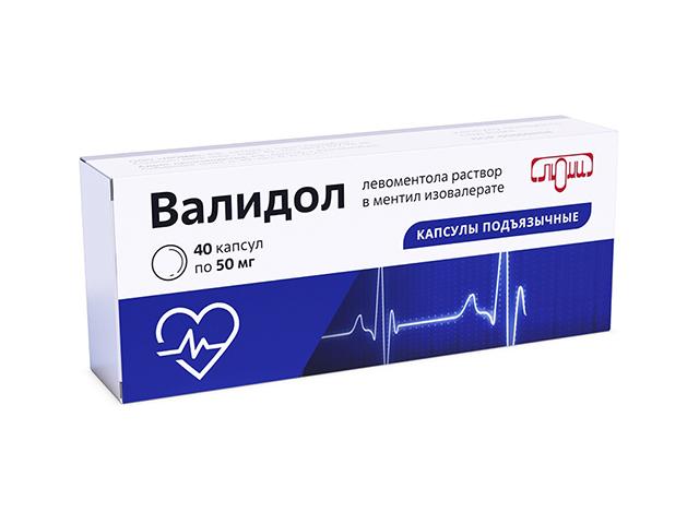 валидол 50мг. №40 капс. п/языч. /люми/ 1395