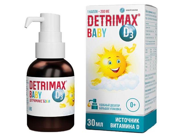 детримакс бэби жидкость фл. с дозатором-помпой 30мл.