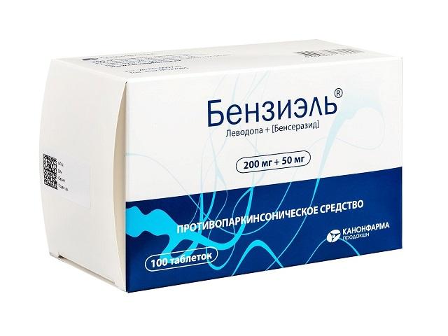 бензиэль 200мг+50мг n100 таб./канонфарма/