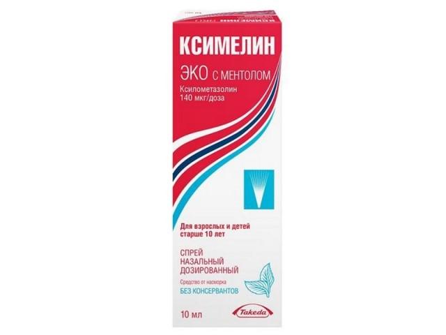 ксимелин эко ментол 140мкг/доза 0,1% 10мл. назал.спрей