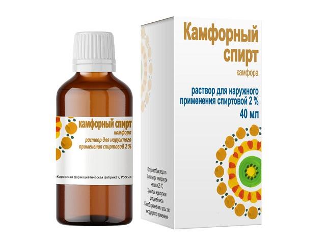 камфорный спирт 2% 40мл. /кировская/