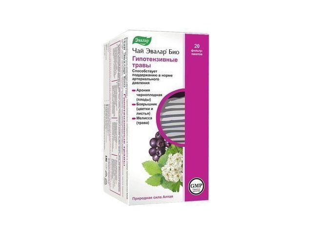 чайный напиток гипотензивный 1,5г. №20 пак. /эвалар/ (бад)