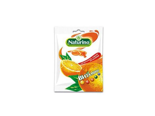 натурино леденцы апельсин с витаминами 60г. пак.