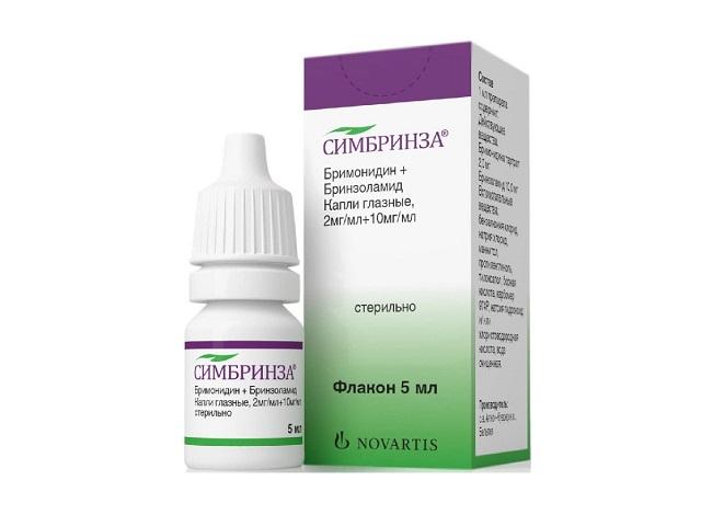 симбринза капли гл. 2 мг/мл+10 мг/мл фл.-кап. 5мл 5808