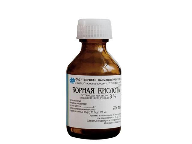 борная к-та 3% 25мл. спирт. р-р /тверская фф/
