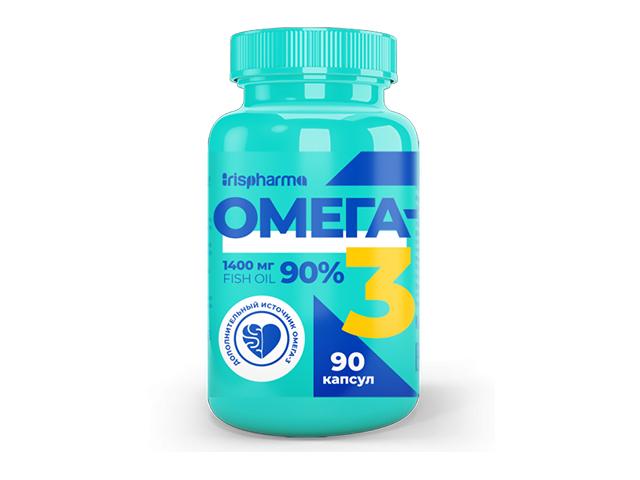 ирисфарма омега-3 90% 1400 мг.капс.№90 (irispharma)