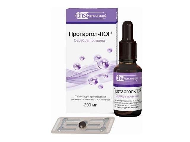 протаргол-лор 200мг. №1 таб.д/р-ра фл/кап. /фармстандарт/