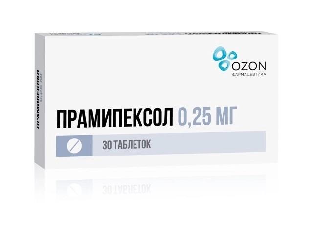 прамипексол 0,25мг. №30 таб. /озон/