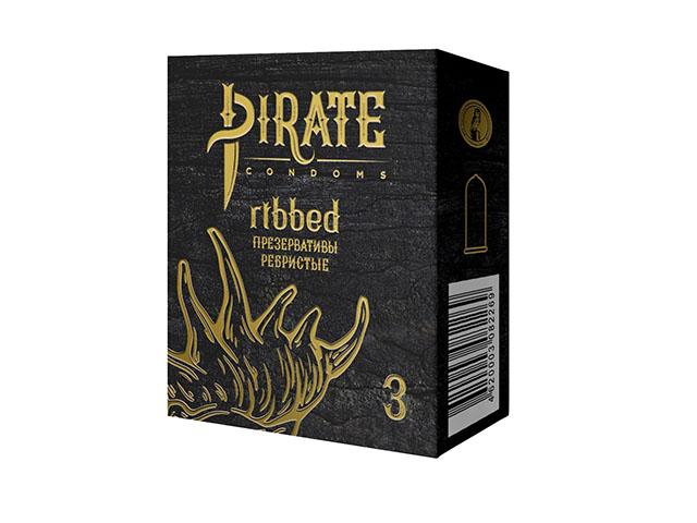 пират презервативы ребристые №3