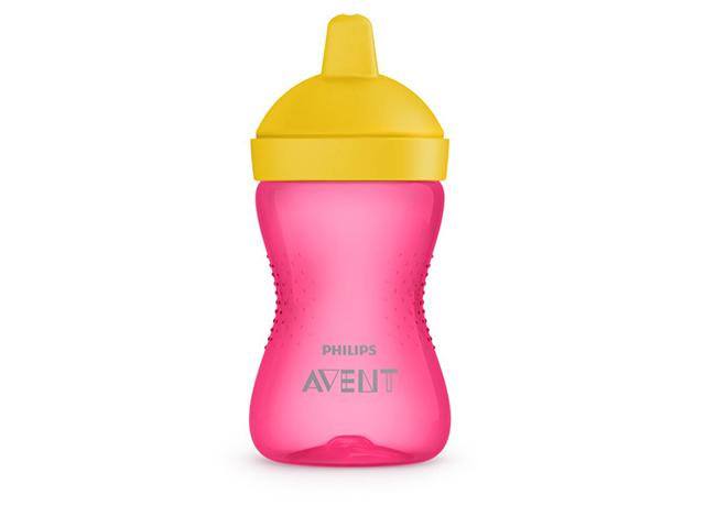 авент поильник-чашка 300мл.18+ с тверд. носиком роз./арт.804/04/ [avent]