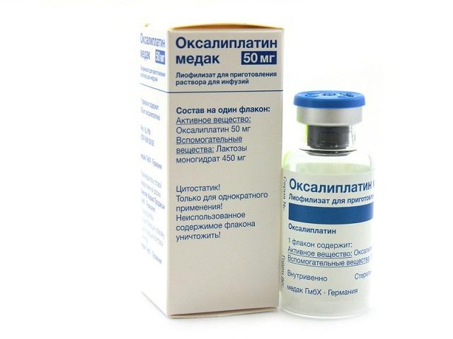 оксалиплатин медак лиоф. д/пригот. р-ра д/инф. 50мг фл. №1