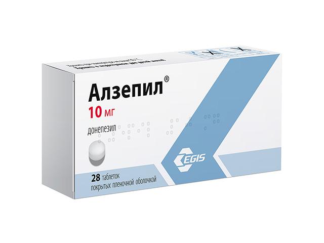 алзепил 10мг. №28 таб. п/о 2198
