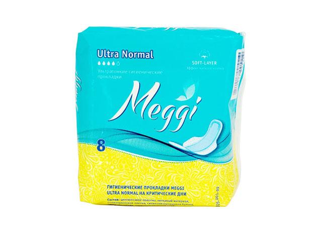 meggi прокладки гигиенические ultra normal №8