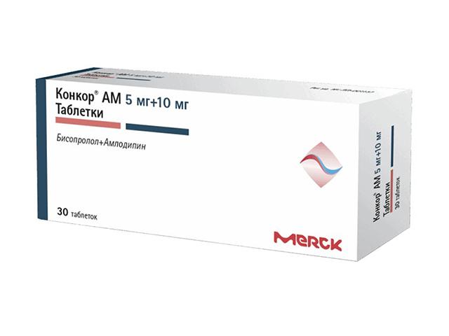 конкор ам 5мг.+10мг. №30 таб.