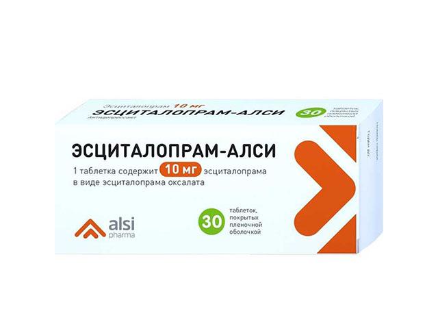 эсциталопрам 10мг. №30 таб. п/п/о /алси/ 5502