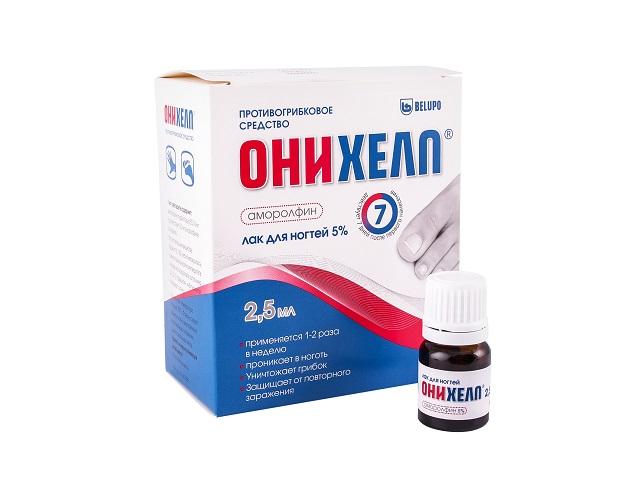 онихелп 5% 2,5мл. лак д/ногтей