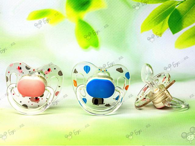 бусинка пустышка силик. с прикусом с кольцом 0-6мес. /арт.396бус/