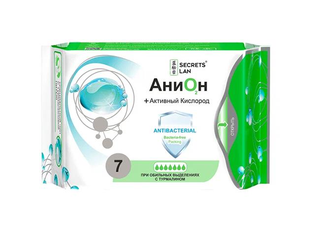 *secrets lan прокладки анион женские гигиенические ночные, 7 шт. g-012