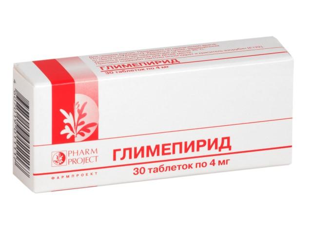 глимепирид 4мг. №30 таб./фармпроект/ 1117
