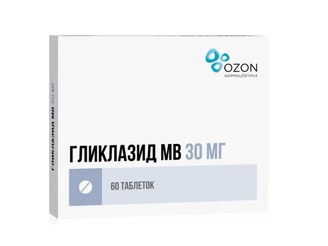 гликлазид мв 30мг. №60 таб. /озон/ 1246