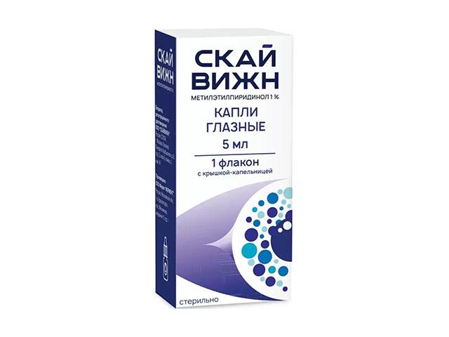 скайвижн метилэтилпиридинол капли глазные 1% 5мл.№1