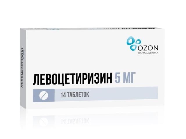 левоцетиризин 5мг. №14 таб. п/о /озон/ 3711