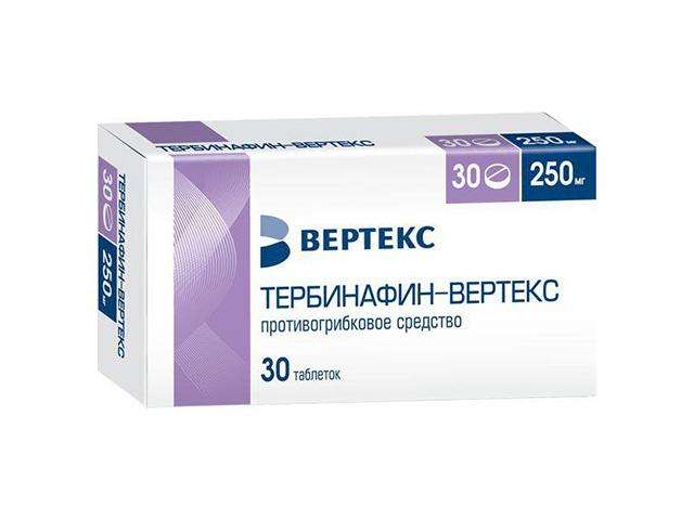 тербинафин 250мг. №30 таб. /вертекс/ 9564
