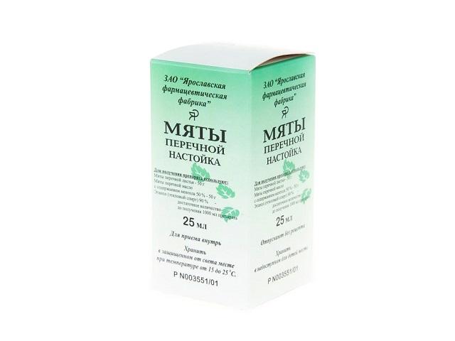мяты перечной настойка 25мл. и/у /ярославская фф/ 4819