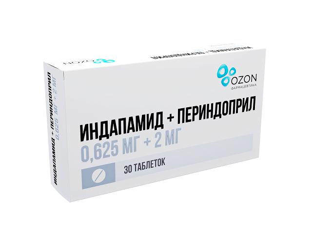периндоприл плюс индапамид 2мг.+0,625мг. №30 таб. /озон/