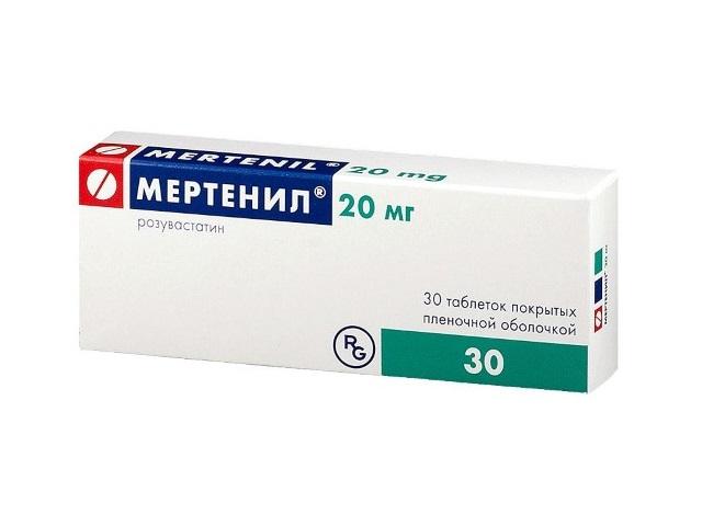 мертенил 20мг. №30 таб. п/о /гедеон рихтер/ 2532