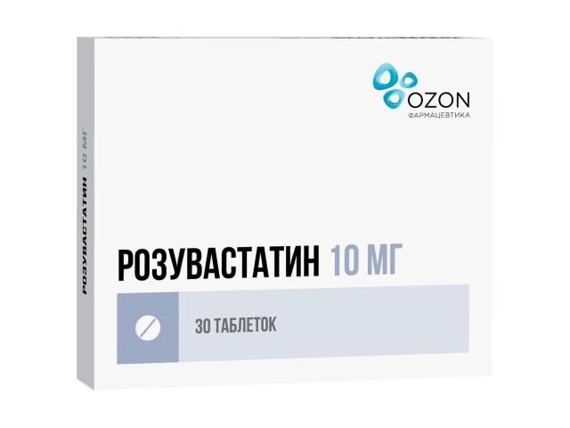 розувастатин 10мг. №30 таб. п/о /озон/ 8904