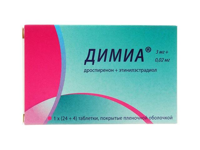 димиа 3мг.+0,02мг. №24+4 (28) таб. п/о /гедеон рихтер/ 1435