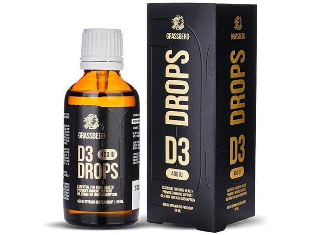 грассберг витамин d3 капли 10мкг (400ме) 50мл (grassberg)