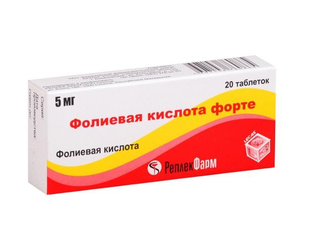 фолиевая к-та форте 5мг. №20 таб. /реплекфарм/ 0865